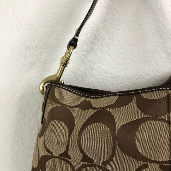 Coach North South Signature C Stripe Canvas Tote - Picture 5 of 9